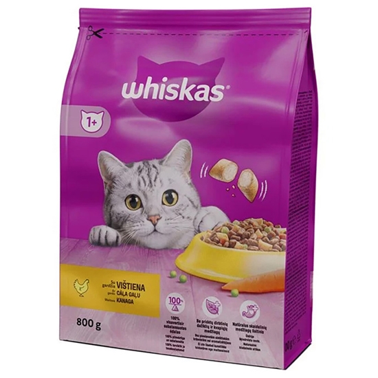 Изображение Barība kaķiem Whiskas ar vistas gaļu 800g