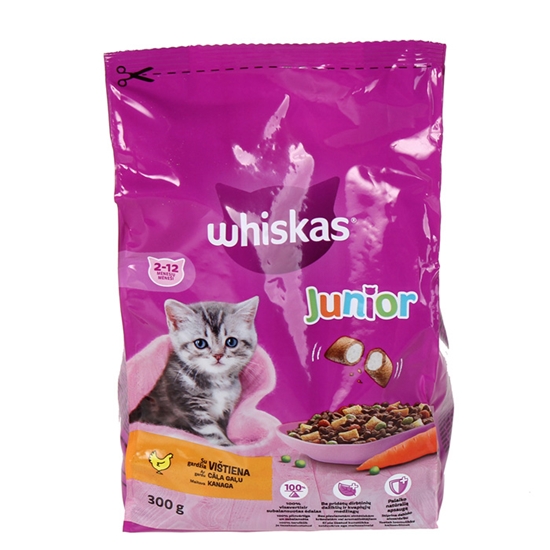 Изображение Barība kaķiem Whiskas ar vistas gaļu kaķēniem 300g