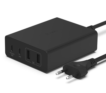 Attēls no Belkin BOOST Charge Cha.108W GaN 2xUSB-C/2xUSB-A 2m    WCH010vfBK