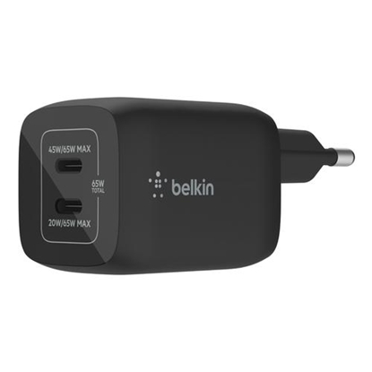 Attēls no Belkin BOOST Charge 65W USB-C GaN PD 3.0 PPS bla. WCH013vfBK