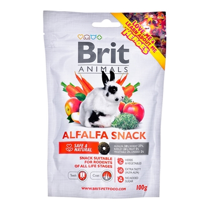 Attēls no BRIT Animals Alfalfa Snack For Rodents - rodents treats - 100 g
