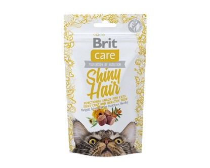 Изображение Brit Care Cat Snack SHINY Hair - cat treat - 50 g