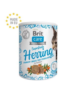 Attēls no BRIT Care Cat Snack Superfruits Herring - cat treat - 100 g