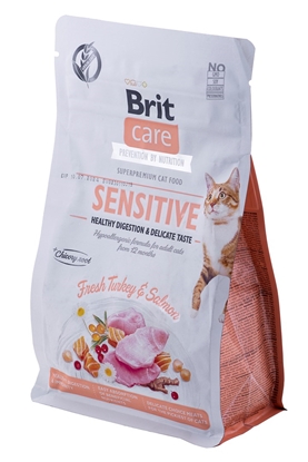 Attēls no BRIT Care Grain-Free Sensitive Turkey&Salmon - dry cat food - 400 g