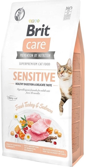 Picture of BRIT Care Grain-Free Sensitive Turkey&Salmon - dry cat food - 7 kg