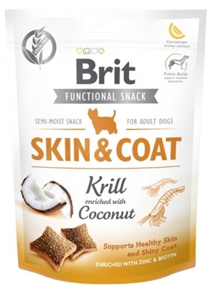 Attēls no BRIT Functional Snack Skin&Coat Krill - Dog treat - 150g
