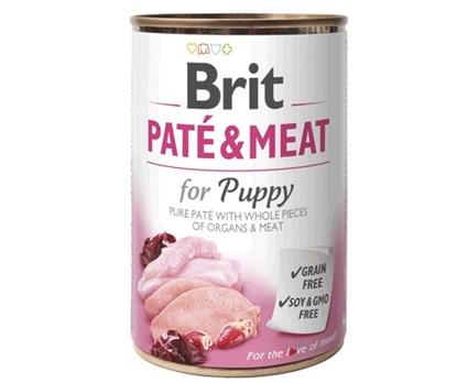 Attēls no BRIT Paté & Meat Puppy Chicken - wet dog food - 400g