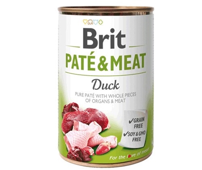 Attēls no BRIT Pate&Meat Adult Duck - Wet dog food - 400 g