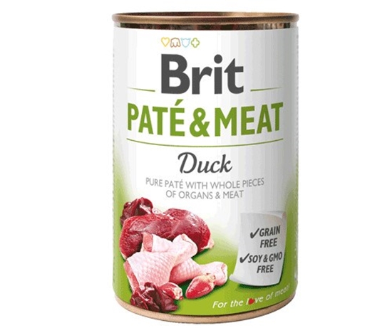 Picture of BRIT Pate&Meat Adult Duck - Wet dog food - 400 g