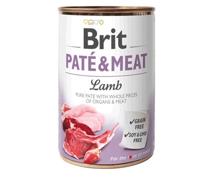 Attēls no BRIT Paté & Meat with lamb - wet dog food - 400g