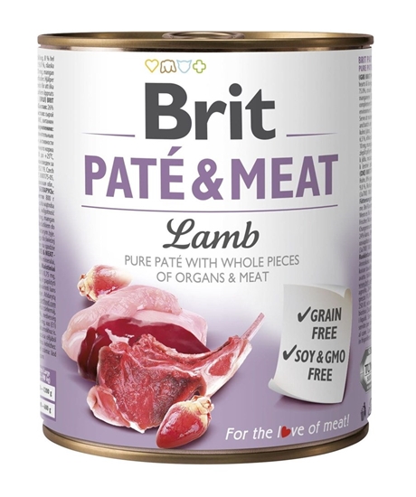 Изображение BRIT Paté & Meat with lamb - wet dog food - 800g