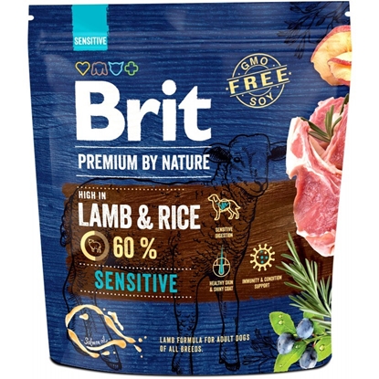 Picture of BRIT Premium by Nature Sensitive Lamb&Rice - dry dog food - 1 kg