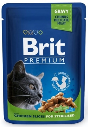 Изображение BRIT Premium Cat Chicken Sterilised - wet cat food - 100g