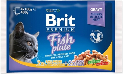 Attēls no BRIT Premium Cat Fish Plate - wet cat food - 4x100g