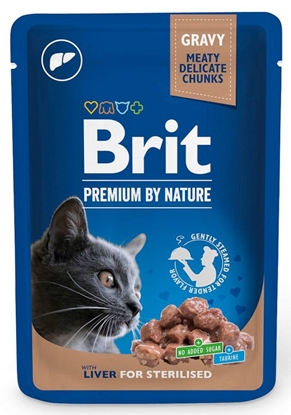 Attēls no BRIT Premium Cat Liver Sterilised - wet cat food - 100g