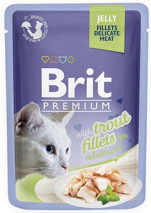Attēls no BRIT Premium Trout Fillets in Jelly - wet cat food - 85g
