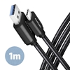 Изображение BUCM3-AM10AB Kabel USB-C - USB-A 3.2 Gen 1, 1m, 3A, ALU, oplot, Czarny