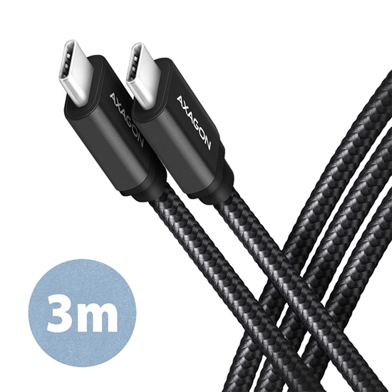 Picture of CABLE USB-C TO USB-C 3M 60W/BLACK BUCM3-CM30AB AXAGON