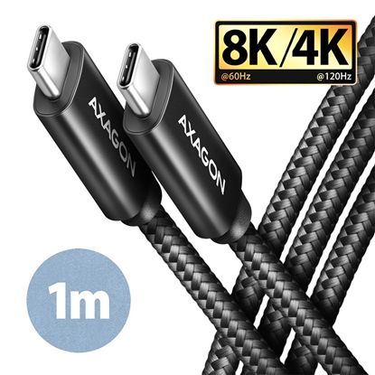 Picture of CABLE USB-C TO USB-C 1M 100W/8K BLACK BUCM432-CM10AB AXAGON
