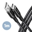 Picture of BUCM-AM10AB Kabel USB-C - USB-A, 1.0m USB 2.0, 3A, ALU, oplot Czarny