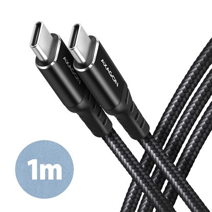 Picture of CABLE USB-C TO USB-C 1M 60W/HQ BLACK BUCM-CM10AB AXAGON