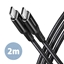 Picture of CABLE USB-C TO USB-C 2M 60W/HQ BLACK BUCM-CM20AB AXAGON
