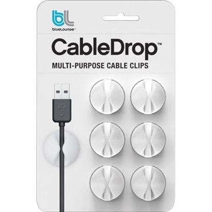 Picture of CableDrop uchwyty na kabel 6 szt. białe 