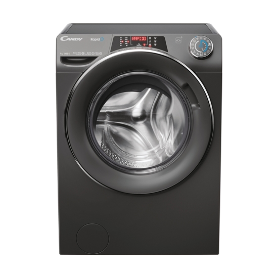 Picture of Candy | Washing Machine | RO41276DWMCRT-S | Energy efficiency class A | Front loading | Washing capacity 7 kg | 1200 RPM | Depth 45 cm | Width 60 cm | Display | TFT | Steam function | Wi-Fi | Anthracite