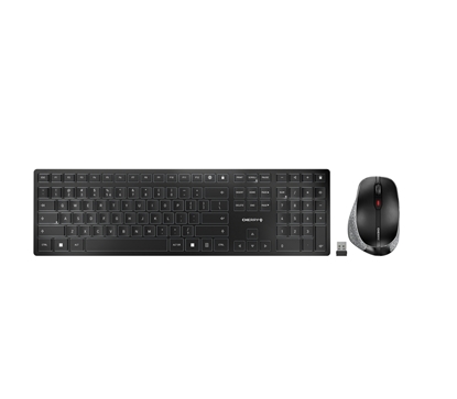 Attēls no CHERRY DW 9500 SLIM keyboard Mouse included RF Wireless + Bluetooth QWERTY English Black, Grey
