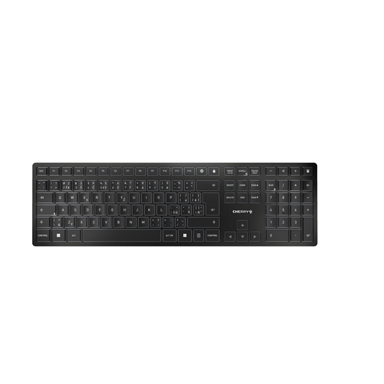 Picture of CHERRY KW 9100 SLIM keyboard RF Wireless + Bluetooth Black