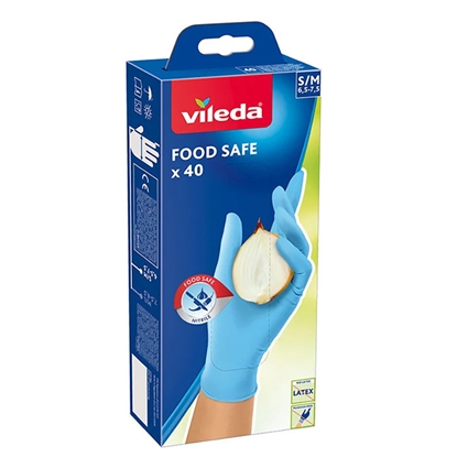 Picture of Cimdi vienreizlietojamie Vileda Food Safe S/M 40gab.
