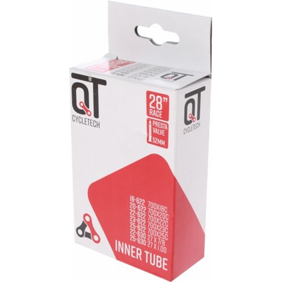 Picture of 700 x 23c (18/25-622/630) F/V 52mm QT Inner Tube