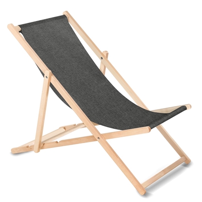 Picture of Classic beech lounger GreenBlue GB183M Melange black