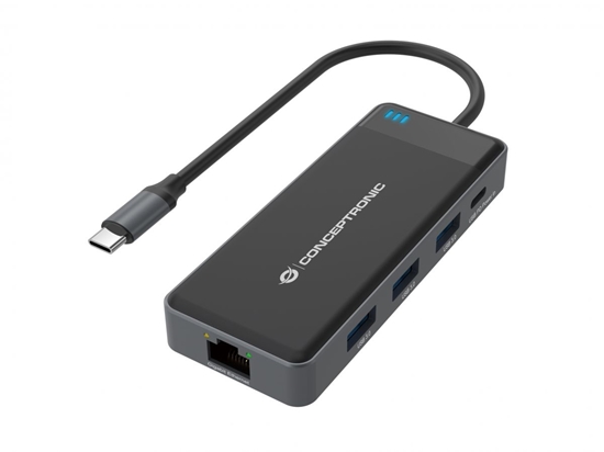 Picture of Conceptronic DONN14G laptop dock/port replicator Wired USB 3.2 Gen 1 (3.1 Gen 1) Type-C Grey