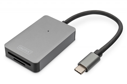 Изображение Czytnik kart USB-C, 2-portowy UHS-II SD4.0 TF4.0 High Speed, aluminiowy, Szary 