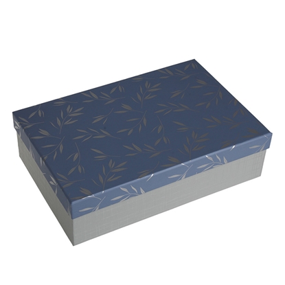 Picture of Dāvanu kaste taisnst. zila, sudraba 26.4x17.6x7.3cm