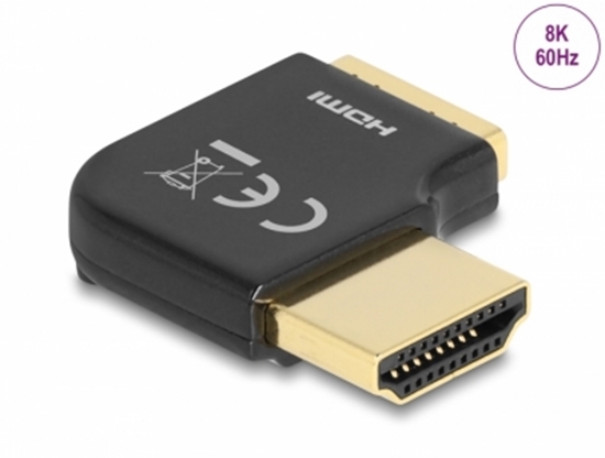 Picture of Delock HDMI Adapter male to female 90° right angled 8K 60 Hz metal