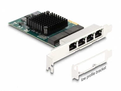 Изображение Delock PCI Express x1 Card to 4 x RJ45 Gigabit LAN BCM