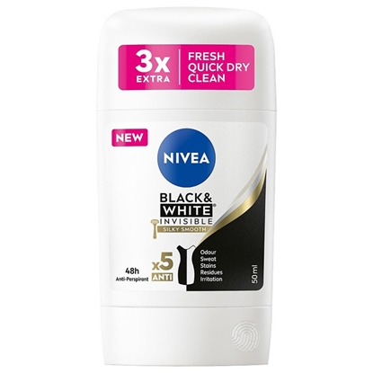 Attēls no Dezodorants Nivea Black&White Invisible Silky 50ml