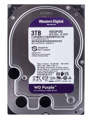 Attēls no Western Digital Blue Purple 3.5" 3 TB Serial ATA III