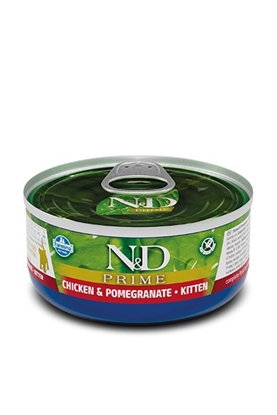 Attēls no FARMINA N&D Cat Prime Chicken&Pomegranate Kitten - wet cat food - 70 g