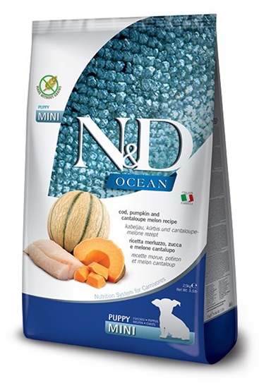 Picture of FARMINA N&D Ocean Dog Cod, Pumpkin & Cantaloupe Melon Puppy Mini - dry dog food - 800g