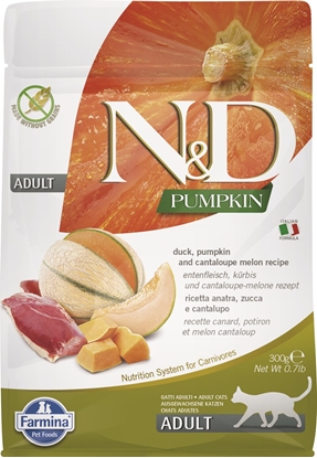 Picture of FARMINA N&D Pumpkin Cat Duck and Cantaloupe Melon Adult - dry cat food - 300 g