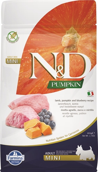 Picture of FARMINA N&D Pumpkin Dog Lamb & Blueberry Adult Mini - dry dog food - 800 g