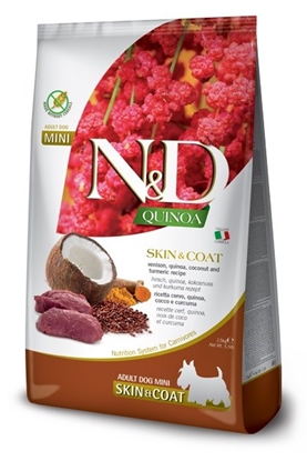 Attēls no FARMINA N&D Quinoa Dog Skin&Coat Venison, Coconut Adult Mini - dry dog food - 2.5 kg