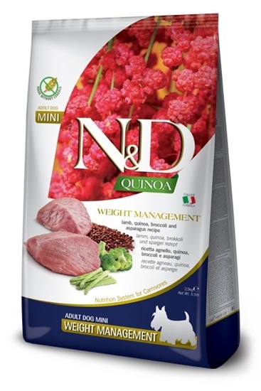Picture of FARMINA N&D Quinoa Dog Weight Management Lamb Adult Mini - dry dog food - 2.5 kg