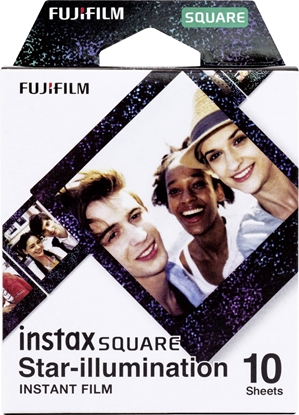 Attēls no Fujifilm | Instax Square star Illumination Instant film (10pl) | 86 x 72 mm | Print Size: 86mm x 72mm, Image size: 62mm x 62mm | Quantity 10