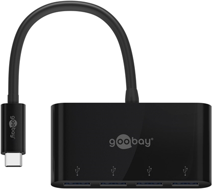 Attēls no Goobay 4-Port USB-C Multiport Adapter 61073 Black, USB-A, Type-C