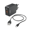 Изображение Hama Charger QC3.0 + Micro-USB-Cable, 1,5m, black
