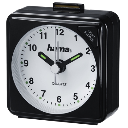 Attēls no Hama Travel Clock A50, black fluorescent Hand       186329
